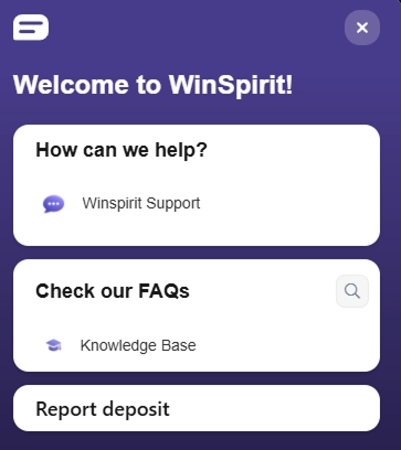 WinSpirit Casino Kundenservice mit Live-Chat und Support